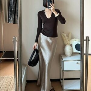 Silver Maxi Skirt